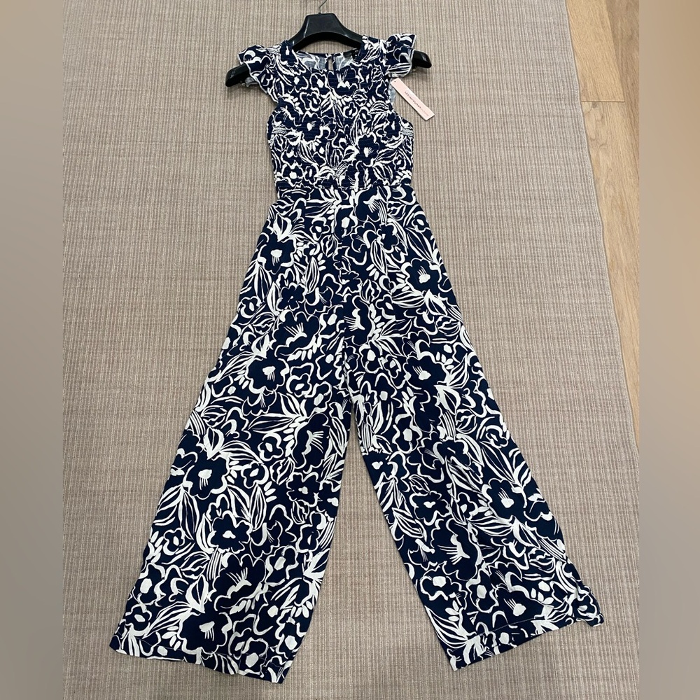 NWT Aqua Malia Floral Jumpsuit -Size XS